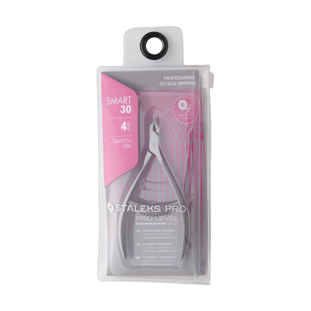 STALEKS Pro Pince à cuticules avec ressort (longueur de lame - 4 mm) Smart 30, NS-30-4