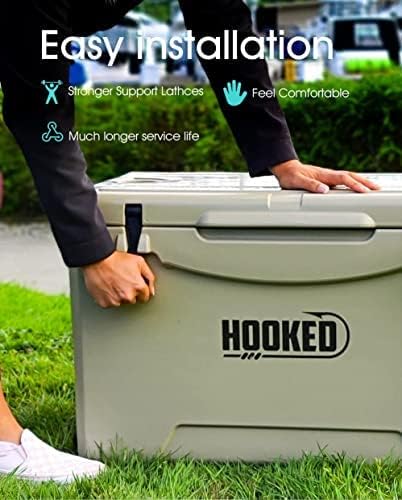 Miniatura 6 de ALIENSX Pestillos de tapa de repuesto universales para enfriadores Yeti Tundra y Roadie, diseño de cierre en T de goma duradero, ayuda a ahorrar