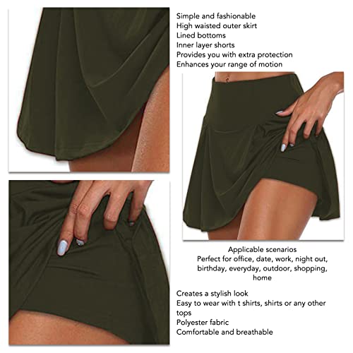 Saia Feminina, Saia Atlética Confortável para Mulheres, Cintura Alta Elegante, Oferece Proteção Extr