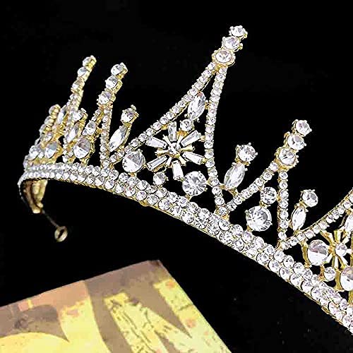 Diadème et couronnes en Cristal Brillant de Couleur Or/Argent, Accessoires Photo, Bandeau pour Femmes, fête de Mariage