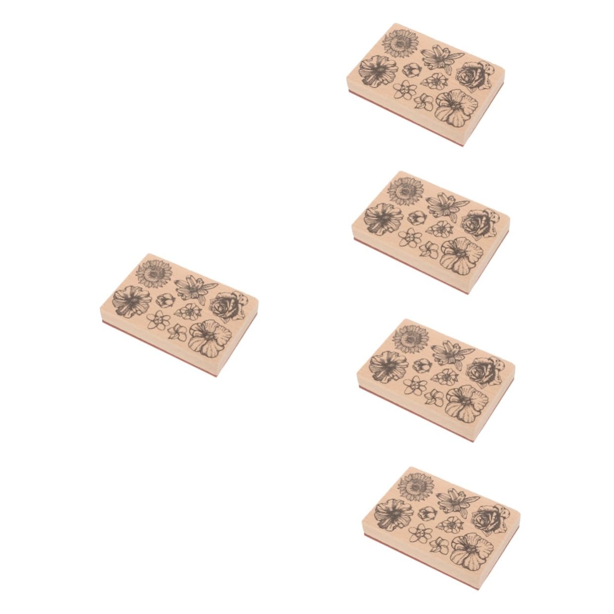 5 Uds Sello Decorativo De Bolsillo Sellos Postales Álbum De Recortes Decorar De Madera Hecho A Mano Artesanal De Madera Decoración De Pequeño VILLCASE