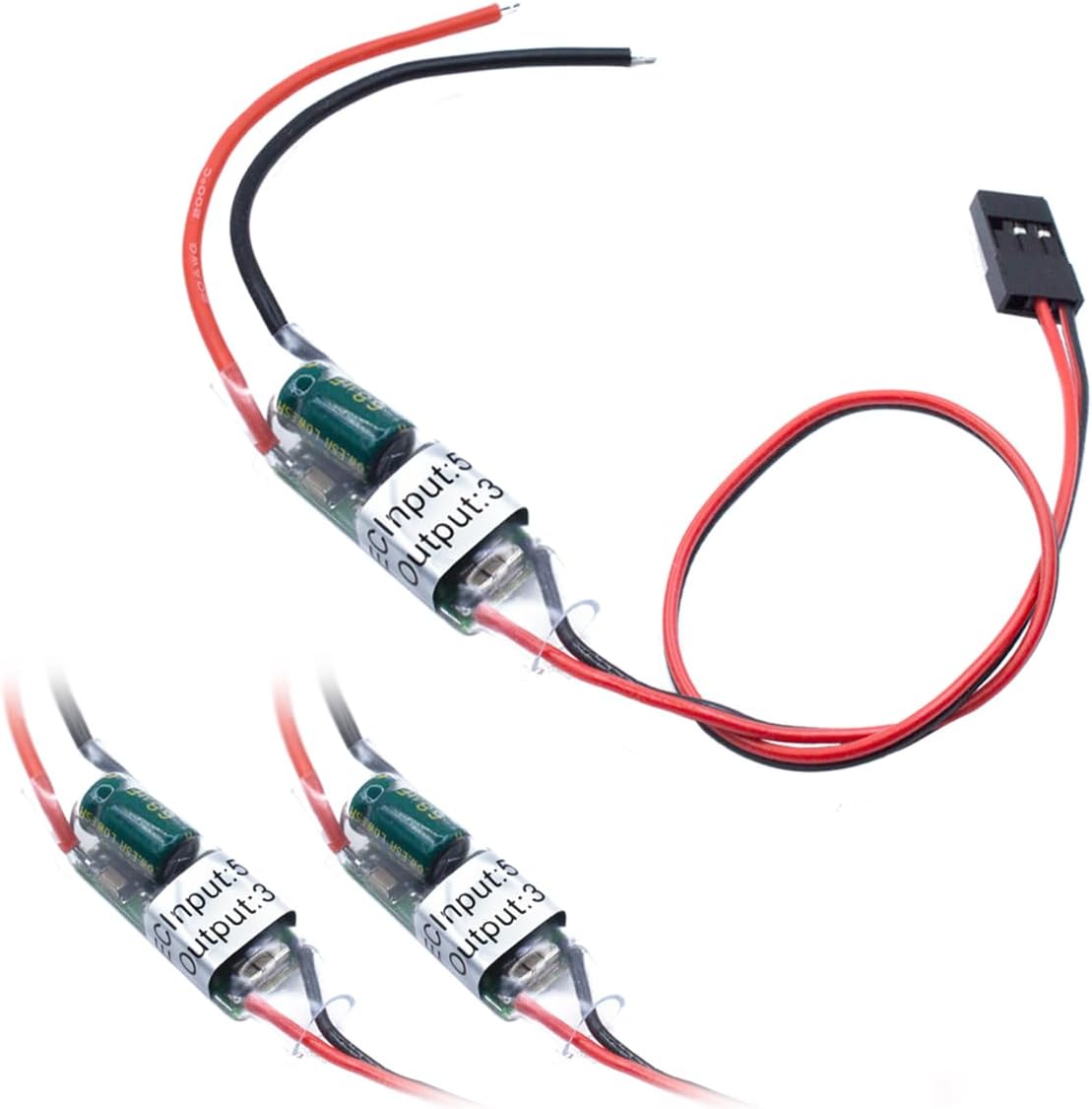 3PCS RC BEC 5V 3A UBEC Step Down Module for FPV Quadcopter, Airplane, FPV Camera, RC Servo - Reliable 5V 3A Output for RC Hobby