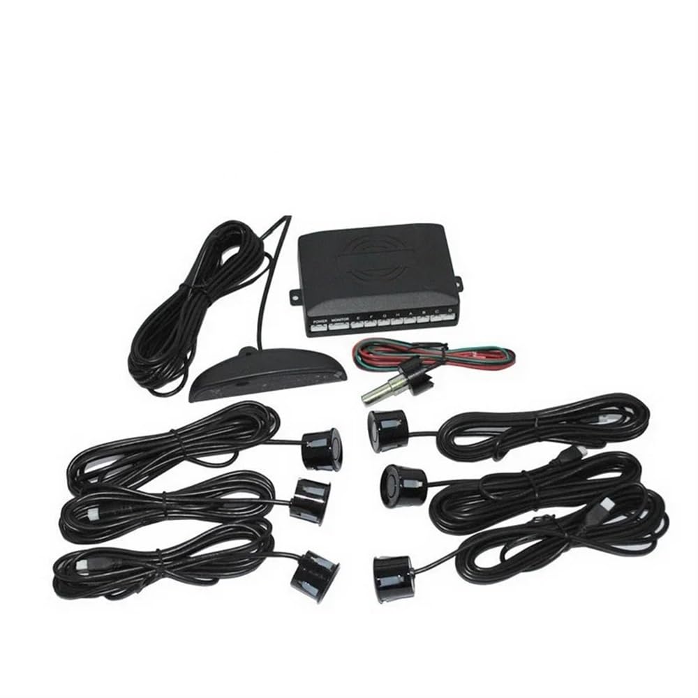Kit sensori parcheggio Monitor Allarme per auto | Monitor Allarme automatico forte 6 sensori Sensore di parcheggio Retromarcia Retroilluminazione Display rilevamento radar