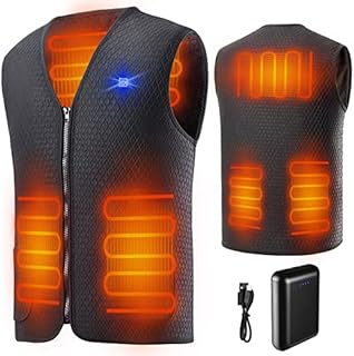 M8C Heated Vest with Usb Powerbank,Electric Heated for Women Men Heated Vest Jacket