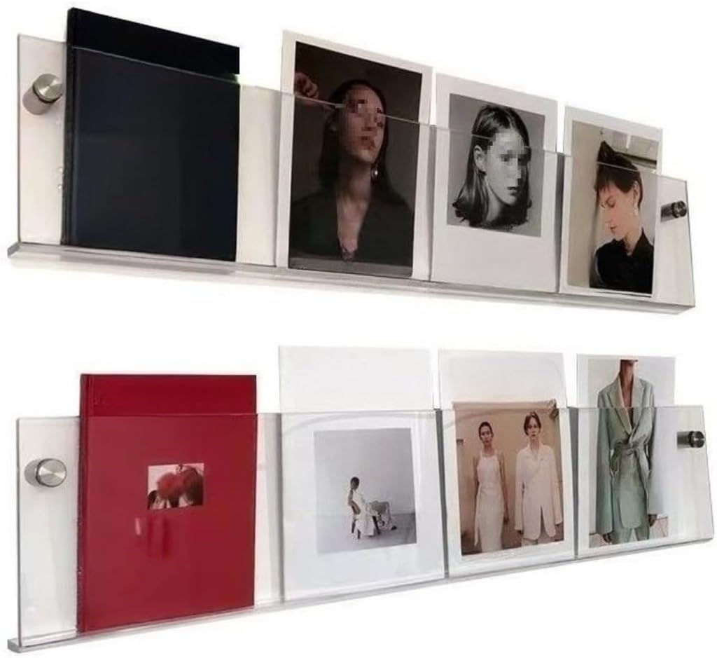 割引 ウォールラック マガジンラック 雑誌け 2個セット アクリル 賃貸