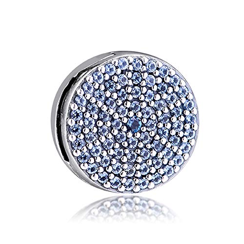 PANDOCCI 2019 Winter Reflections Sparkling Blue Clip Bead 925 Silver DIY Fits Original Pandora Bracelets Charm Fashion Jewellery