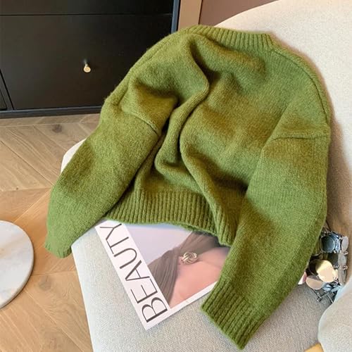 Vintage Cozy Cardigan Bohemian Flower Embroidery Autumn Winter Prairie Sweater Green Cashmere Top2