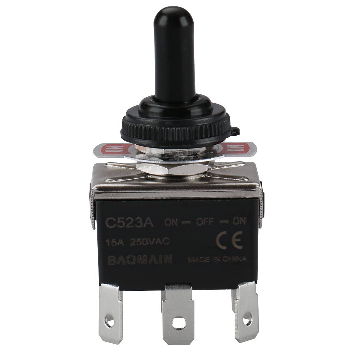 Snapklik.com : 5-Pack Waterproof Toggle Switch,ON-Off-ON DPDT 6-Pin 15V ...