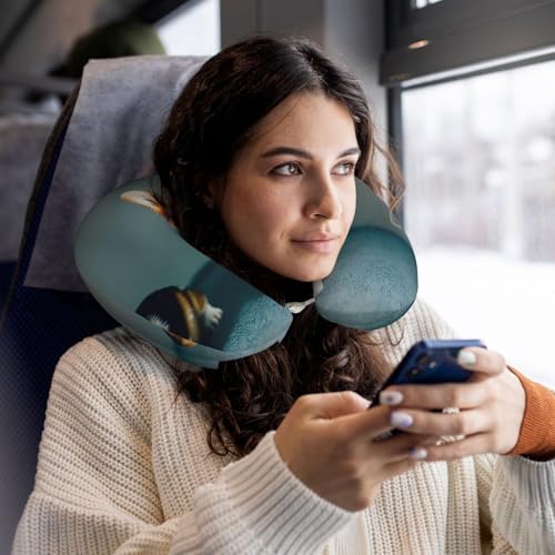 Almohada cuello poliéster negro diseño ergonómico miniatura 6