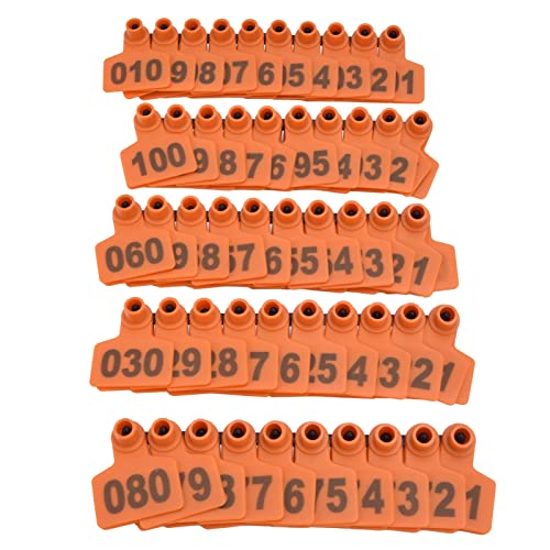 Etiqueta de Orelha de Gado, 100 Peças Tpu Porco Vaca Etiqueta de Orelha de Gado Animal Etiqueta de O