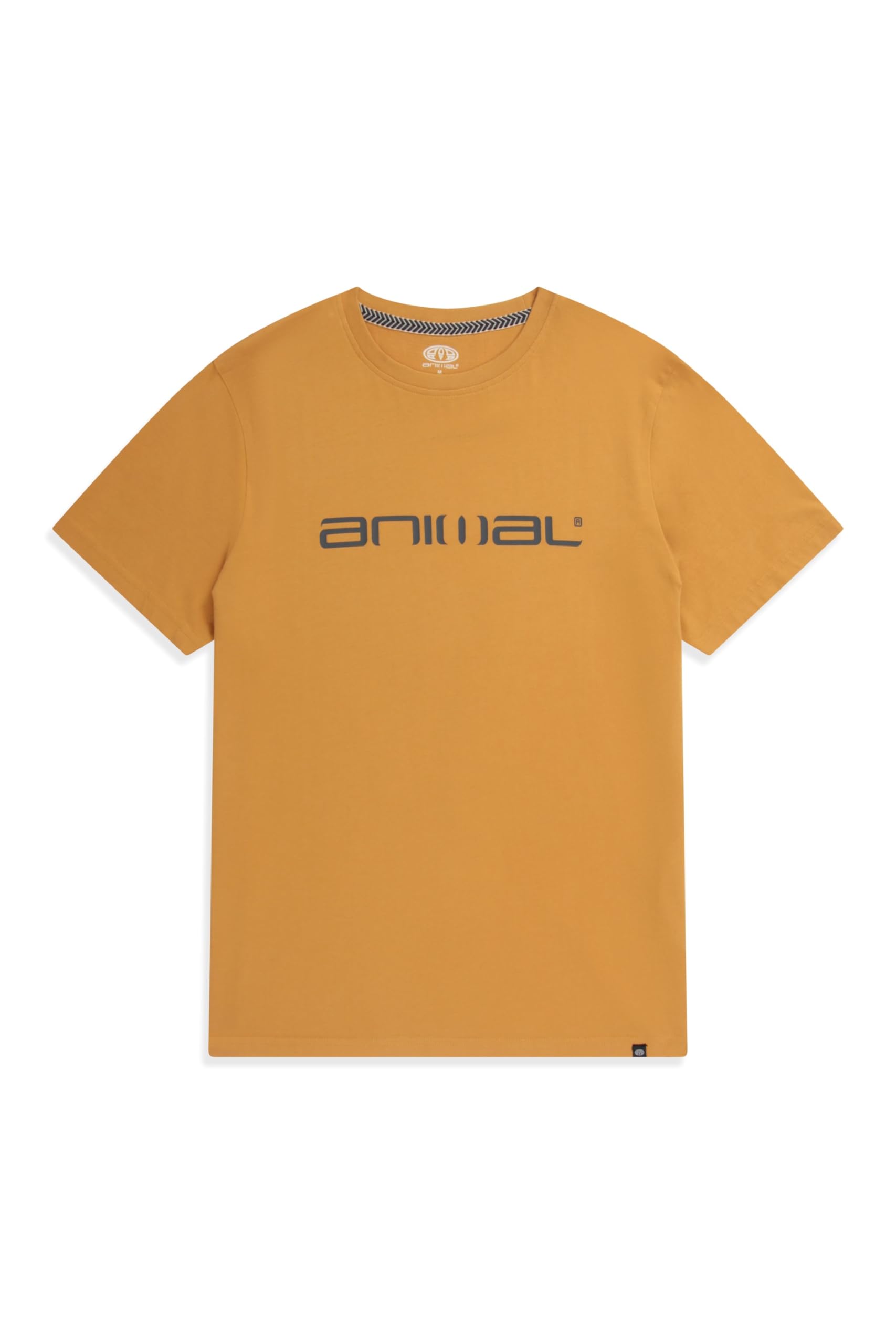 Animal Classico Mens Cotton T-Shirt - Stylish, Lightweight & Breathable Tee in Soft - for Spring Summer Beach, Holiday & Travel Mustard 2XL