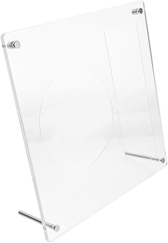 NUOBESTY CD Photocard soporte acrílico transparente marcos de fotos 9.4x9.4 in