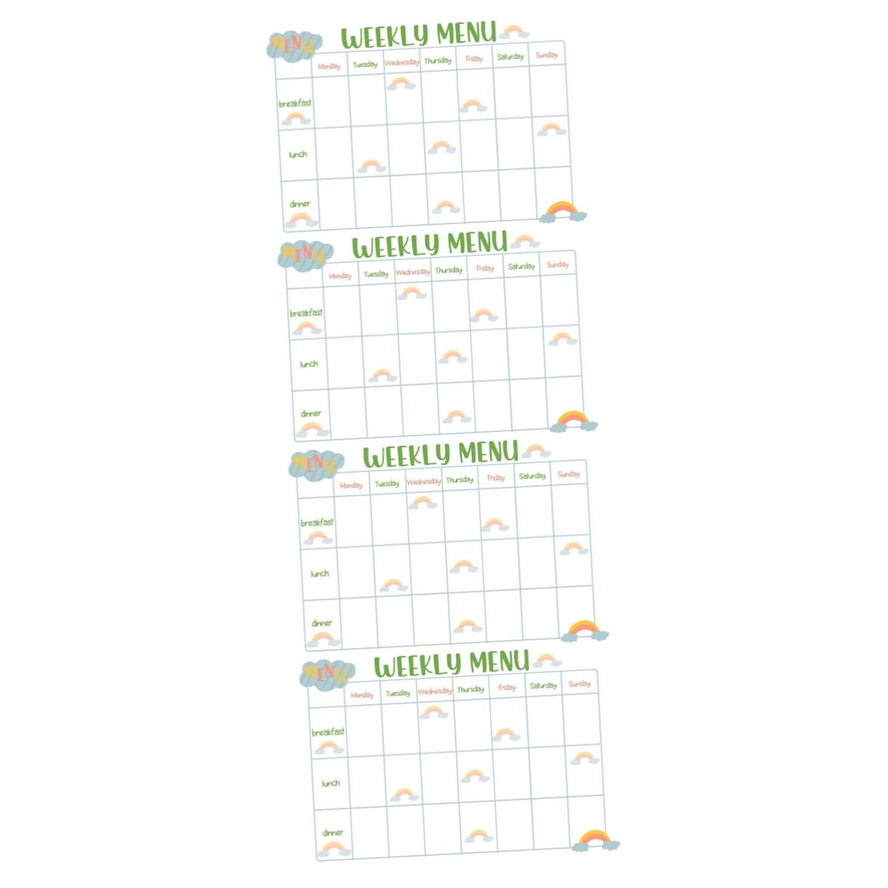 Tableau blanc autocollant pour menu hebdomadaire et organisation de la cuisine familiale