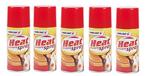 MASTER PLAST 5pk 150ml Heat Massaging Spray Fast Relief Sports Sprains Injury Pains Deep Muscular