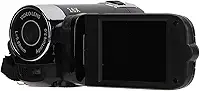 Câmera de Vídeo Filmadora Full HD 4K 48MP Gravador de Câmera Rotação de 270 ° Tela Colorida de 2,7 Polegadas Com Zoom 16X Filmadoras Digitais Dispositivo de Gravação (Preto)