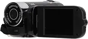 Câmera de Vídeo Filmadora Full HD 4K 48MP Gravador de Câmera Rotação de 270 ° Tela Colorida de 2,7 Polegadas Com Zoom 16X Filmadoras Digitais Dispositivo de Gravação (Preto)