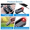 2PCS Solar Powered Fake Car Alarm Flashing Light with Blue Red Led Intelligent Light Sensor Car Alarm System Anti Theft Solar Security Light Simulated Dummy Warning for Van Vehicle with USB Port #3