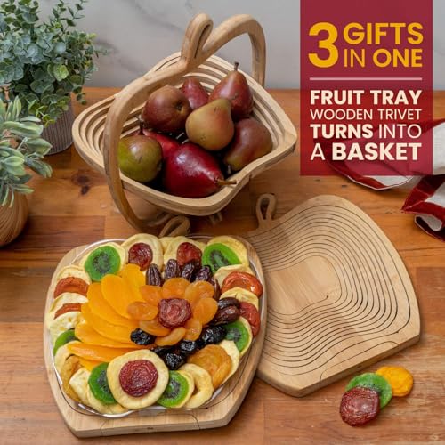 Dried Fruit Gift Basket– Healthy Gourmet Snack Box - Holiday Food Tray - Variety Snacks - Birthday, Sympathy, Mom, Dad, Corporate Tray - Bonnie & Pop - Image 3