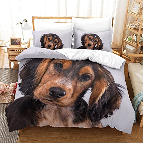 Housse de Couette Cocker Spaniel Anti-Plis Parure de Lit Double 3D - 2