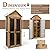 Outdoor Storage Cabinet Waterproof, Outdoor Storage Shed with Shelves, Wood & Metal Patio Backyard Garden Storage Cabinet Tool Organizer for Outside