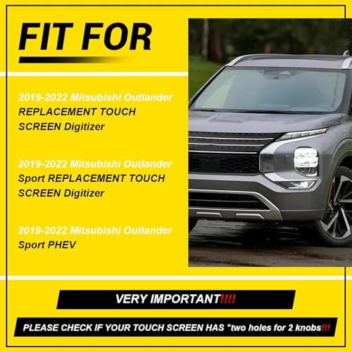 Image of 8 inch Touch Screen Digitizer Replacement for Mitsubishi Outlander 2019-2022 LCD Display Radio Screen Replaces 8740A130, 8740A040, 8740A076
