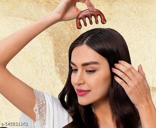 KENYS Full Body Universal masager Wooden Scalp Massage Comb Natural Wood Comb Wide Tooth Hair Comb Head Massage Tool Meridians Scalp Massage Gua Sha Comb, (Men & Woman) 2
