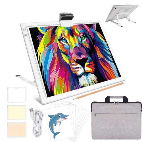 Boîte lumineuse A3 blanche pour peinture diamant et désherbage Cricut