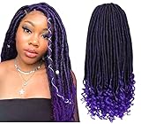6 Pack/Lot Faux Locs Crochet Hair for Women 20 Inch Straight Goddess Locs Crochet Braiding Hair With...