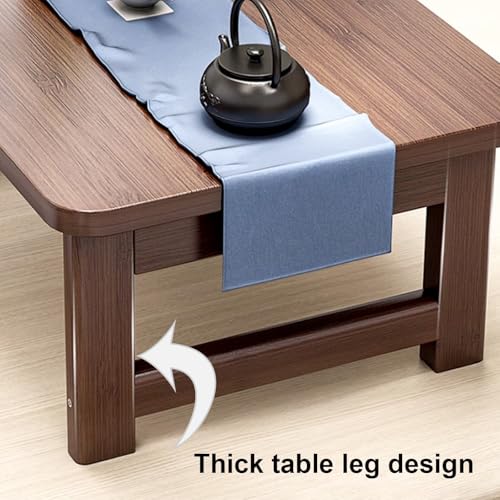 Mesa de centro rectangular estable marrón para eliminar la falta de espacio en casa 4