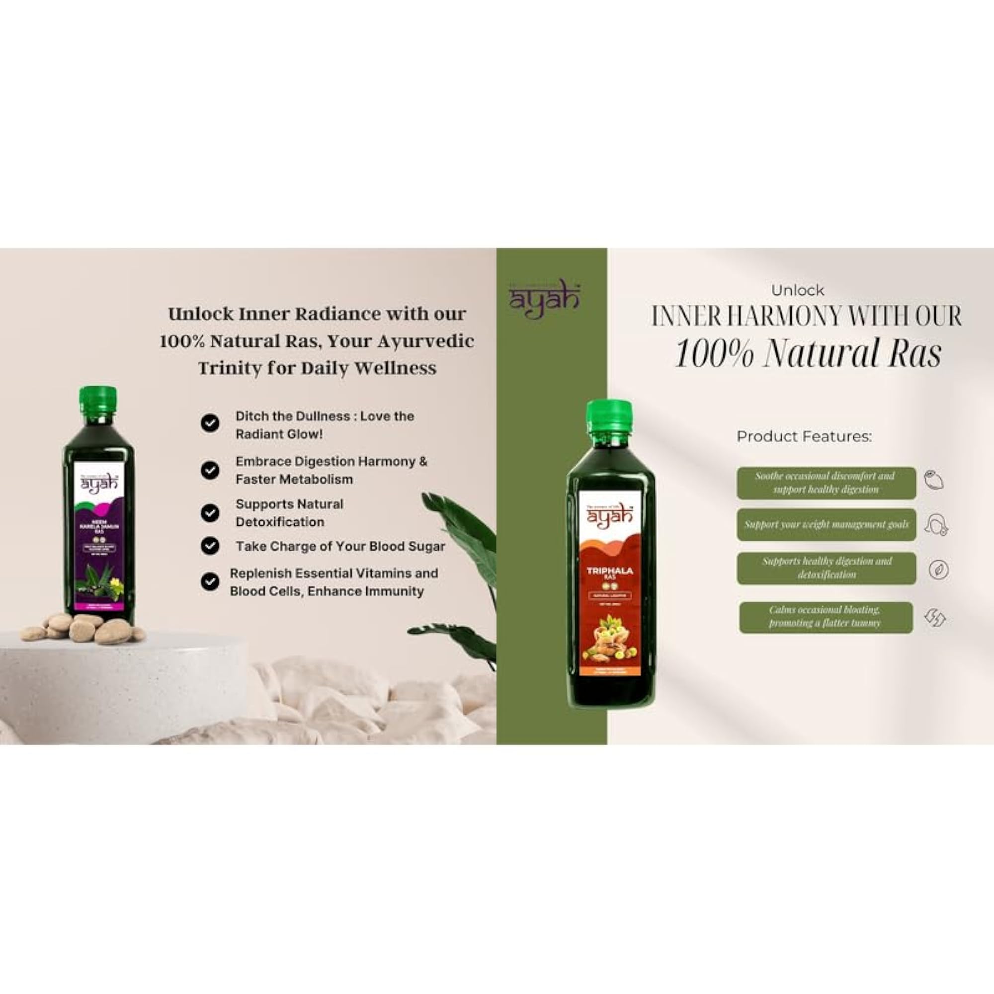 Triphala & Neem Karela Jamun Detox Juice 500ml + 500ml