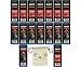 Zippo 8 Flint Dispensers (48 Flints) & 8 Wicks Lighter Replacement Set Co-Pack Pack | 17 Piece Bundle + Pouch