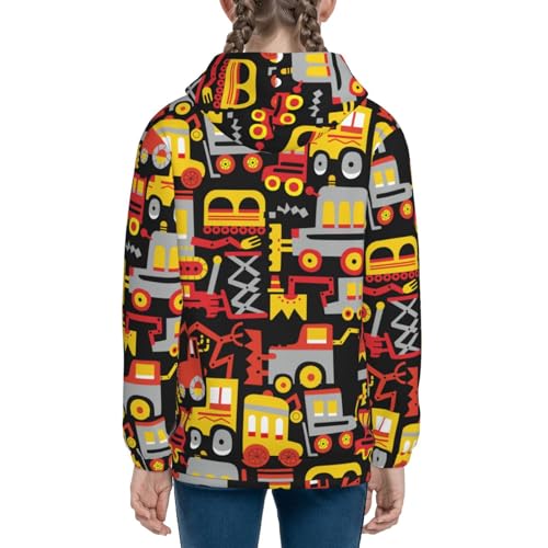 Cars Kids Pullover Hoodies Boys Zip Up Sweatshirts Girls Athletic Clothes with Pocket 5