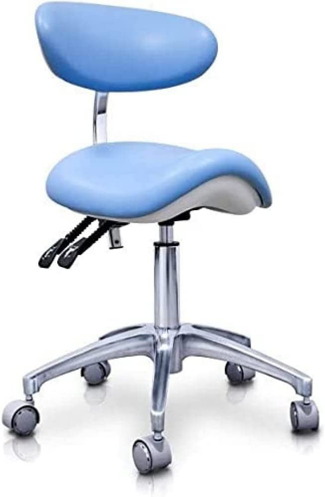 Tabouret poney bleu clair pour cabinet et salon Elite