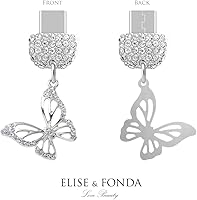 Vista 2 de ELISE & FONDA TP229 Tipo-C Puerto de carga USB Crystal Anti Dust Plug Little Butterfly Cell Phone Charm para Samsung