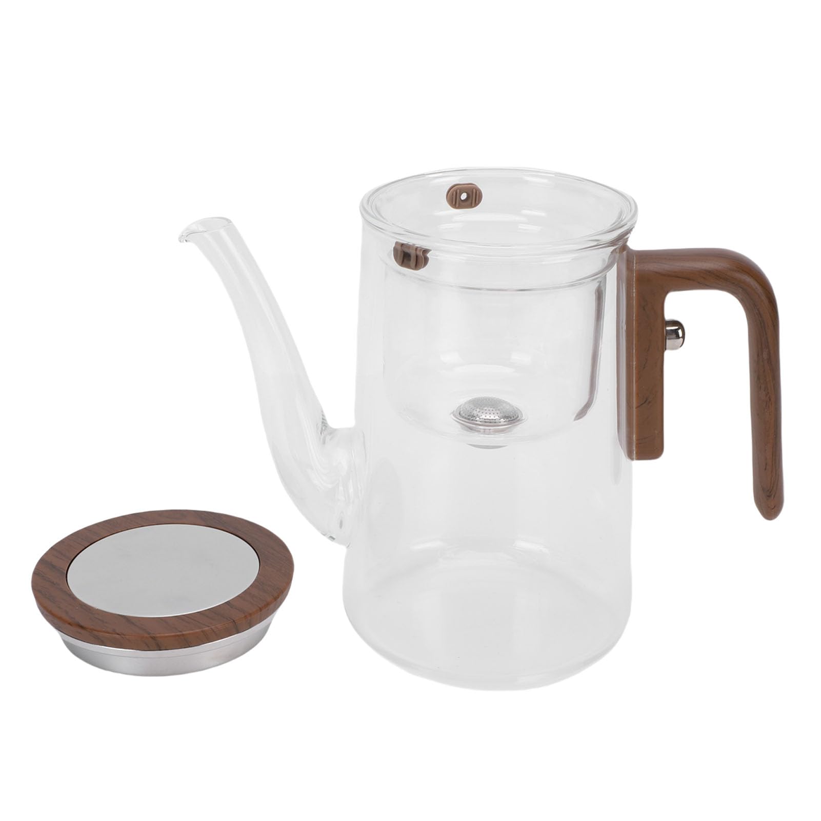 800-ml-Teekanne aus Glas mit Teesieb, Sieb und Deckel, Hitzebeständiger Teebereiter, Wassertrennung