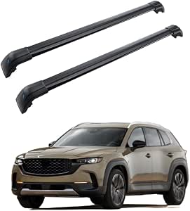 Roof Rack Crossbars For 2023 Mazda CX-50 – Lockable Black Aluminum & Steel, Adjustable, Anti-Theft
