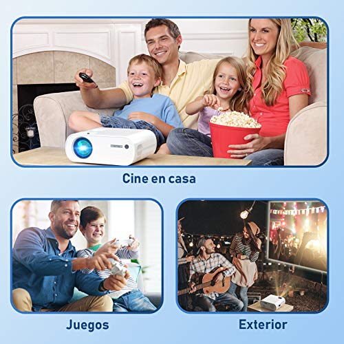 Proyector WiFi Bluetooth, TOPTRO 12000 Lúmenes Mini Proyector Portátil Soporta Full HD 1080P[Estuche de Transporte Incluido], Proyectores Cine en Casa, LED 90000H, Zoom X/Y, para TV Stick/PS5/PC/Phone