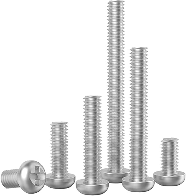 M4 (4mm x 40mm) Phillips Pan Machine Screws (Bolt) - Stainless Steel (A2) (Pack of 20) DIN 7985
