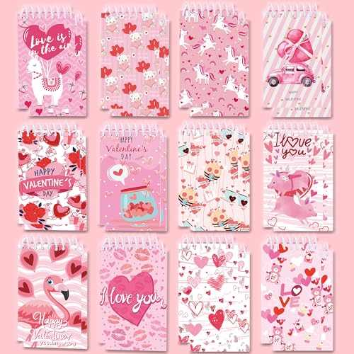 Mini carnet de poche cadeau enseignant et fête d'anniversaire en lot de 24