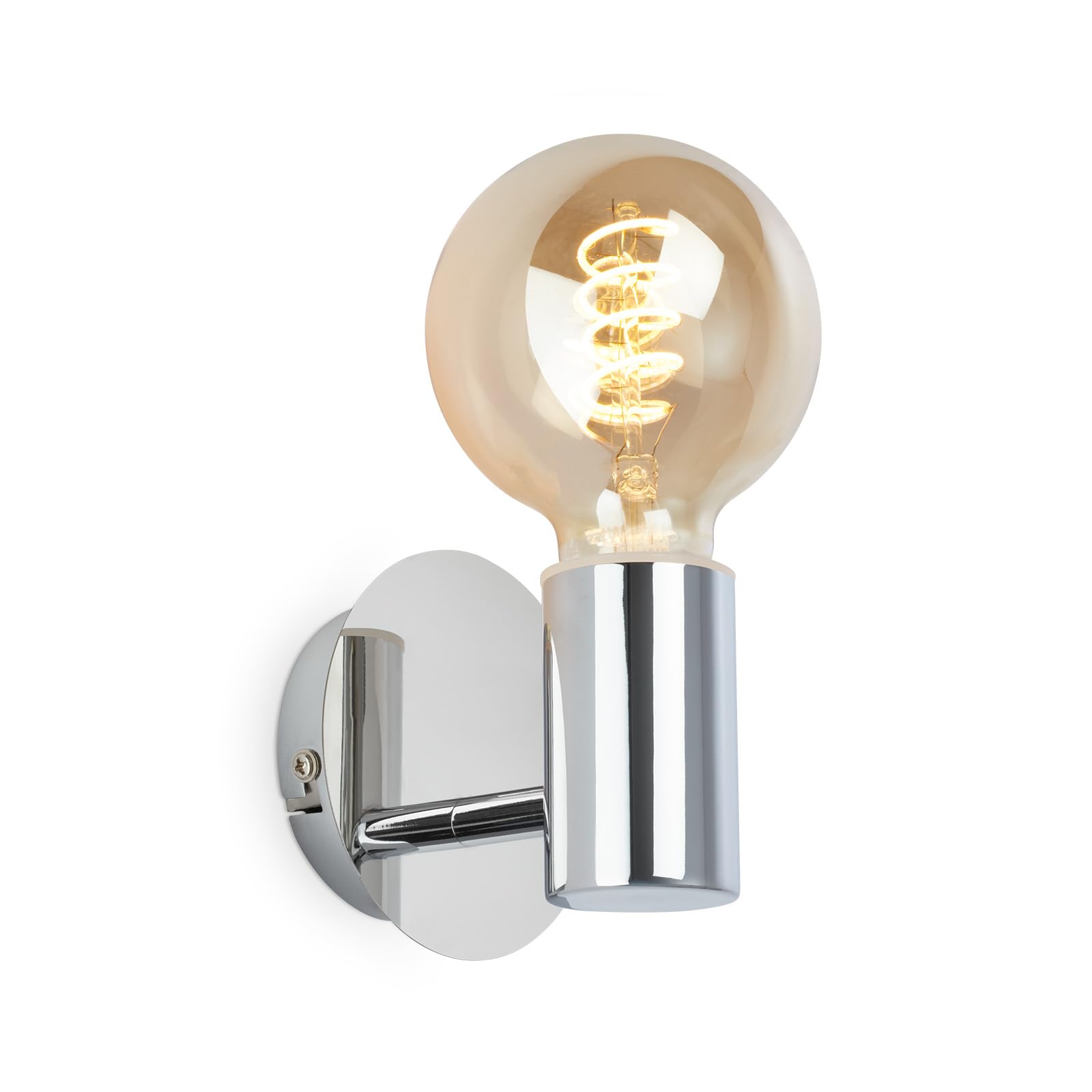 BRILONER - Applique murale intérieure, lampe de salle de bains, applique étanche pour salle de bains, lampe de miroir, 1 x E27, chrome