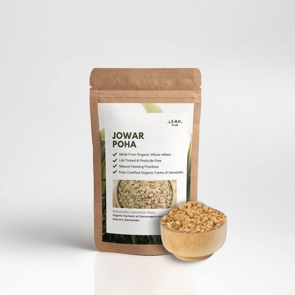 Leap Club - Sorghum Poha (1kg) from Certified Organic Farms | Jowar Poha | Stone Ground | Cold Pressed | Gluten Free | Vegan | No Preservatives (B0BY7BBNJX) Amazon Price History, Amazon Price Tracker