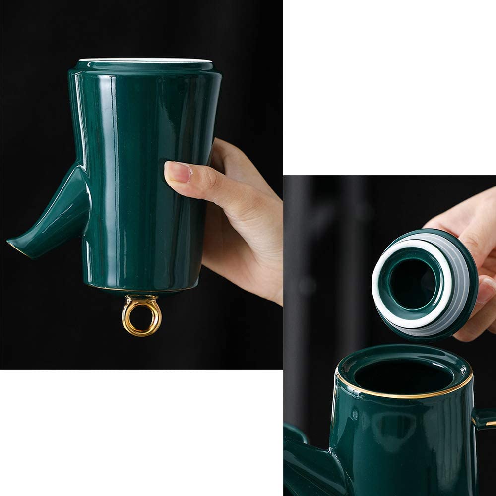 ESNY Generische Olivenöl-Spenderflasche.Keramik-Ölflaschen.Geeignet Für Die Aufbewahrung Von Öl,Essig,Sojasauce Und Anderen Flüssigkeiten,1 Stück,20oz green-400ML