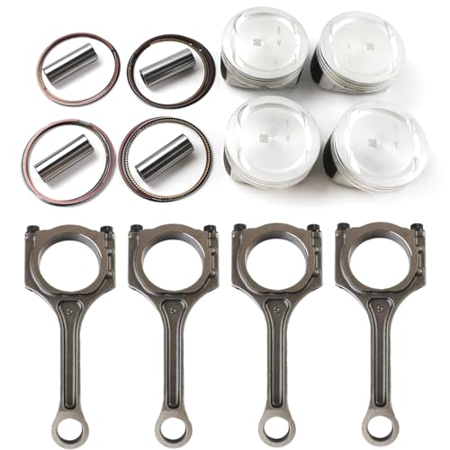 DAYSYORE Connecting Rod & Piston Kit Fits for Hyundai-Sonata Tucson 2.4L, for Kia-Sportage Sorento 2.4L DOHC G4KC G4KE Engine Aftermarket Parts, Replace OE 23410-2G200, 23410-2G210, 23510-25240