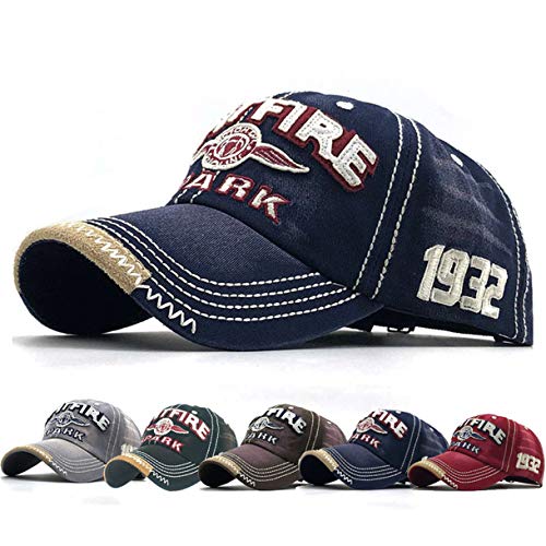 Yutdeng Retro Casquette de Baseball Unisexe Ajustable Boucle en Metal Casquettes Classique Trucker Cap Hat for Sport Hip Pop Golf Voyages - Casquette Homme...