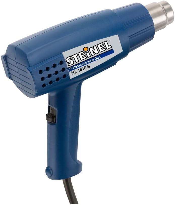 Steinel HL 1610 S - Professional 1300 W Heat Gun with Two stage switch, Reinforced ceramic mica heating element, Heating Tool with a compact, lightweight construction, 34810