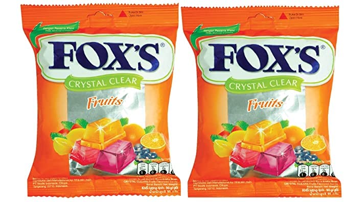 Fox's Crystal Clear Fruits 90g each- Pack of 2