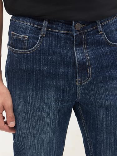 Image of Urbano Fashion Men's Straight Fit Washed Denim Jeans Stretchable