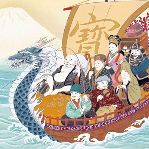 F6 人気の七福神　日の出　富士　宝船と目出度いづくし F6 人気の七福神 日の出 富士 宝船と目出度いづくし