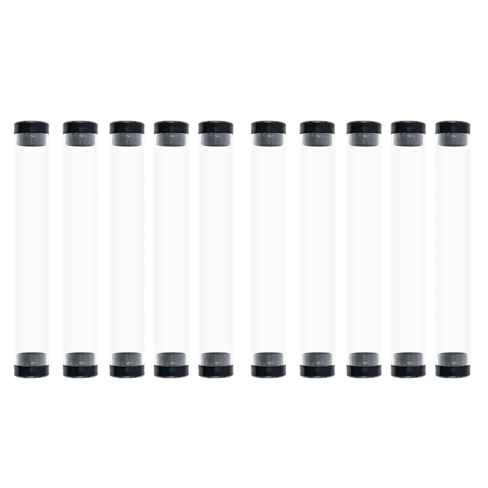 RBRMHM 10x Cylinder Tube Pen Boxes Ballpoint Pen Case Pen Storage Container Transparent Pen Case School Supplies