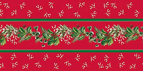 Mank Airlaid Tischläufer 40 cm x 24 m | Tischdecken-Rolle stoffähnlich | praktische Einmal-Tischdecke für Weihnachten | 1 Stück | Elise Cover